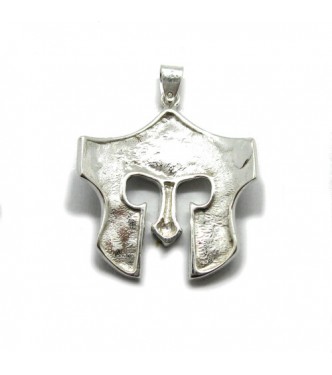 PE001309 Handmade sterling silver pendant solid hallmarked 925 Spartan helmet